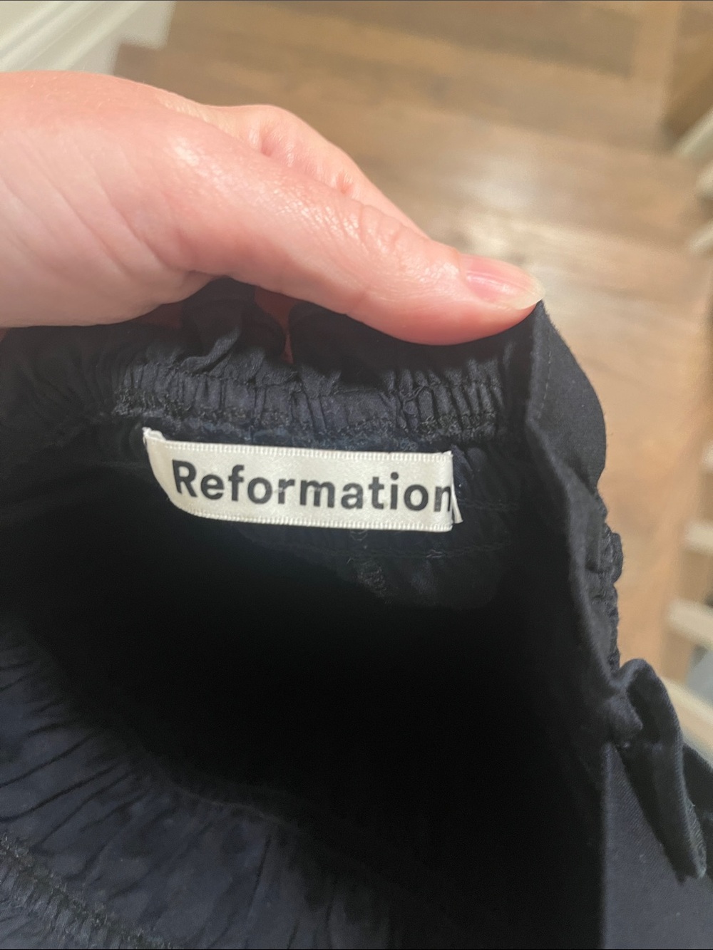 Reformation black poplin XS midi dress EUC - Picture 5 of 7